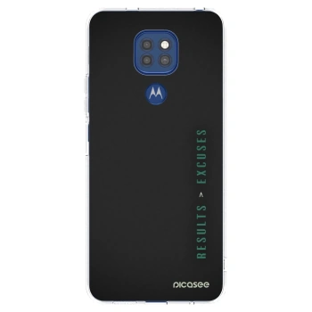 Picasee silikónový prehľadný obal pre Motorola Moto G9 Play - Results x Excuses
