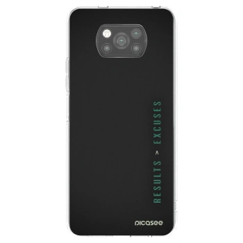 Picasee silikónový čierny obal pre Xiaomi Poco X3 Pro - Results x Excuses
