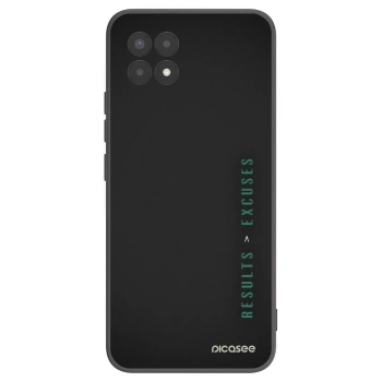 Picasee silikónový čierny obal pre Realme 8i - Results x Excuses