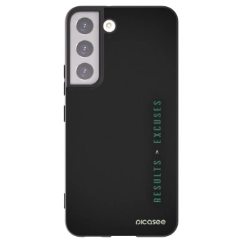 Picasee silikónový čierny obal pre Samsung Galaxy S22 5G - Results x Excuses