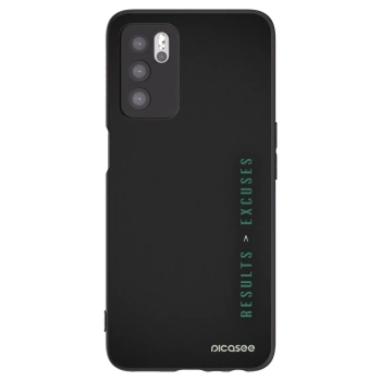 Picasee silikónový čierny obal pre OPPO A16s - Results x Excuses