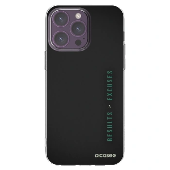 Picasee silikónový prehľadný obal pre Apple iPhone 14 Pro Max - Results x Excuses