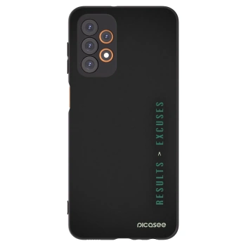 Picasee silikónový čierny obal pre Samsung Galaxy A23 A236B 5G - Results x Excuses