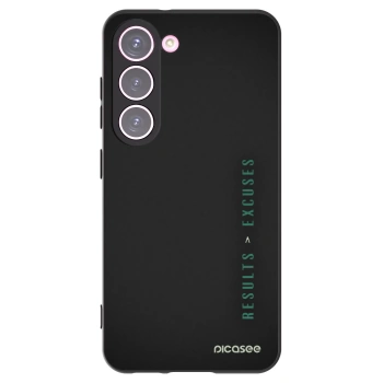 Picasee silikónový čierny obal pre Samsung Galaxy S23 5G - Results x Excuses