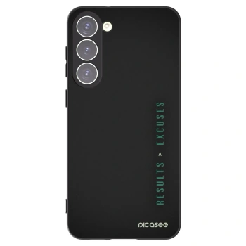 Picasee silikónový čierny obal pre Samsung Galaxy S23+ 5G - Results x Excuses