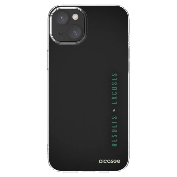 Picasee silikónový prehľadný obal pre Apple iPhone 15 Plus - Results x Excuses