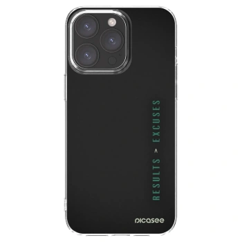 Picasee silikónový prehľadný obal pre Apple iPhone 15 Pro Max - Results x Excuses