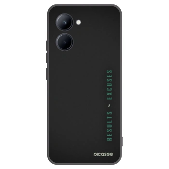 Picasee silikónový čierny obal pre Realme C33 (2023) - Results x Excuses