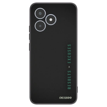 Picasee silikónový čierny obal pre Realme C53 - Results x Excuses