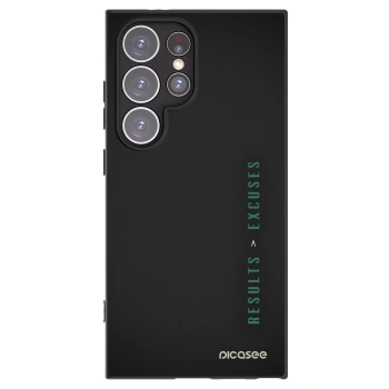 Picasee silikónový čierny obal pre Samsung Galaxy S24 Ultra S928B 5G - Results x Excuses