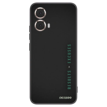 Picasee silikónový čierny obal pre Motorola Moto G85 - Results x Excuses