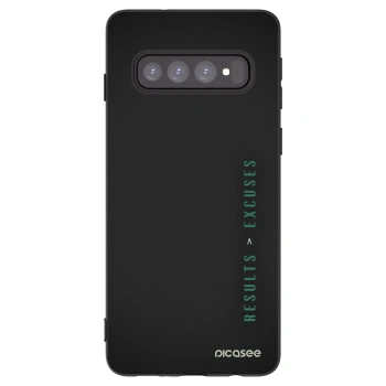 Picasee silikónový čierny obal pre Samsung Galaxy S10 G973 - Results x Excuses