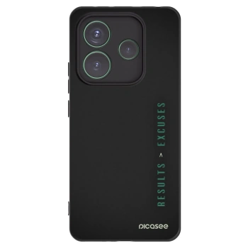 Picasee silikónový čierny obal pre Xiaomi Redmi Note 14 5G - Results x Excuses