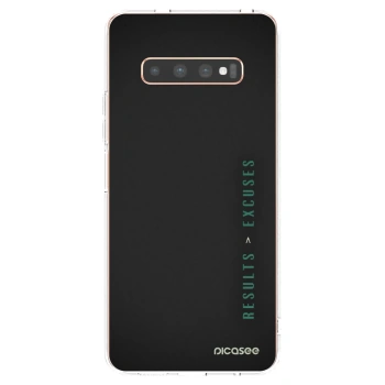 Picasee silikónový prehľadný obal pre Samsung Galaxy S10 Plus G975 - Results x Excuses