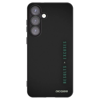 Picasee silikónový čierny obal pre Samsung Galaxy S25+ 5G - Results x Excuses