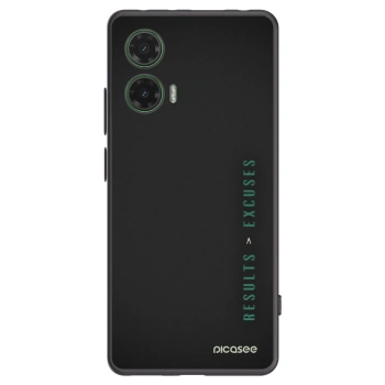 Picasee silikónový čierny obal pre Motorola Moto G35 5G - Results x Excuses