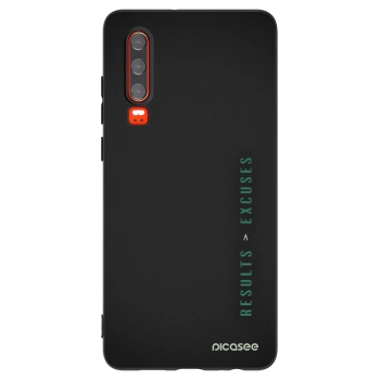 Picasee silikónový čierny obal pre Huawei P30 - Results x Excuses