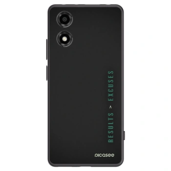 Picasee silikónový čierny obal pre Motorola Moto E14 - Results x Excuses