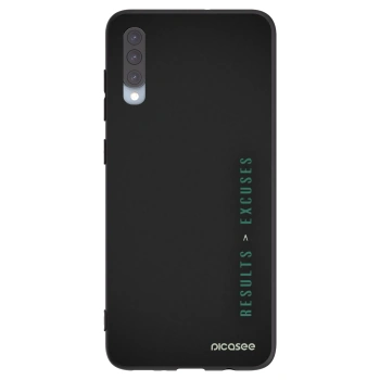 Picasee silikónový čierny obal pre Samsung Galaxy A70 A705F - Results x Excuses