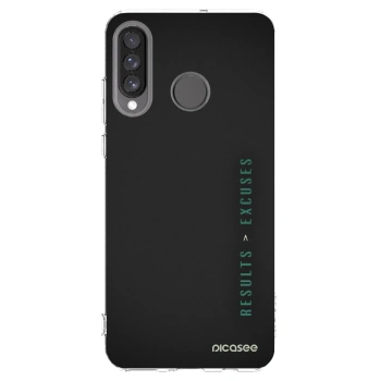 Picasee silikónový prehľadný obal pre Huawei P30 Lite - Results x Excuses