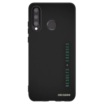 Picasee silikónový čierny obal pre Huawei P30 Lite - Results x Excuses