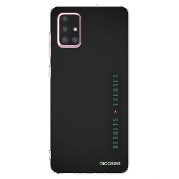 Picasee silikónový prehľadný obal pre Samsung Galaxy A71 A715F - Results x Excuses
