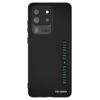 Picasee silikónový čierny obal pre Samsung Galaxy S20 Ultra 5G G988F - Results x Excuses