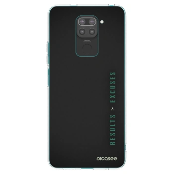Picasee silikónový čierny obal pre Xiaomi Redmi Note 9 - Results x Excuses