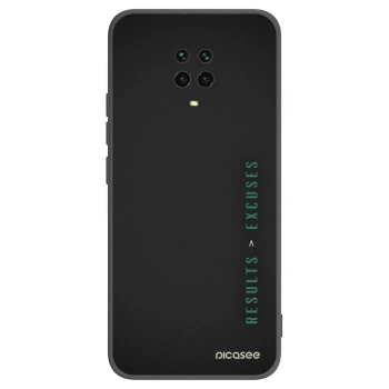 Picasee silikónový čierny obal pre Xiaomi Redmi Note 9S - Results x Excuses