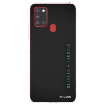 Picasee silikónový prehľadný obal pre Samsung Galaxy A21s - Results x Excuses