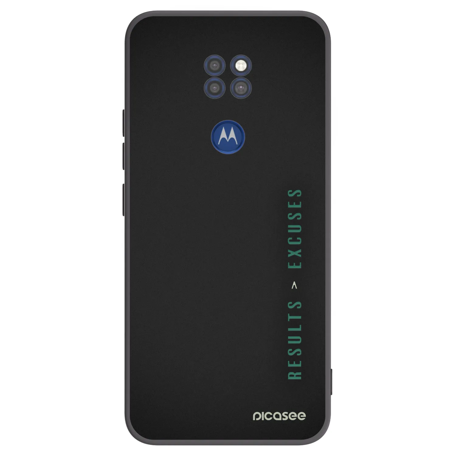 Picasee silikónový čierny obal pre Motorola Moto G9 Play - Results x Excuses
