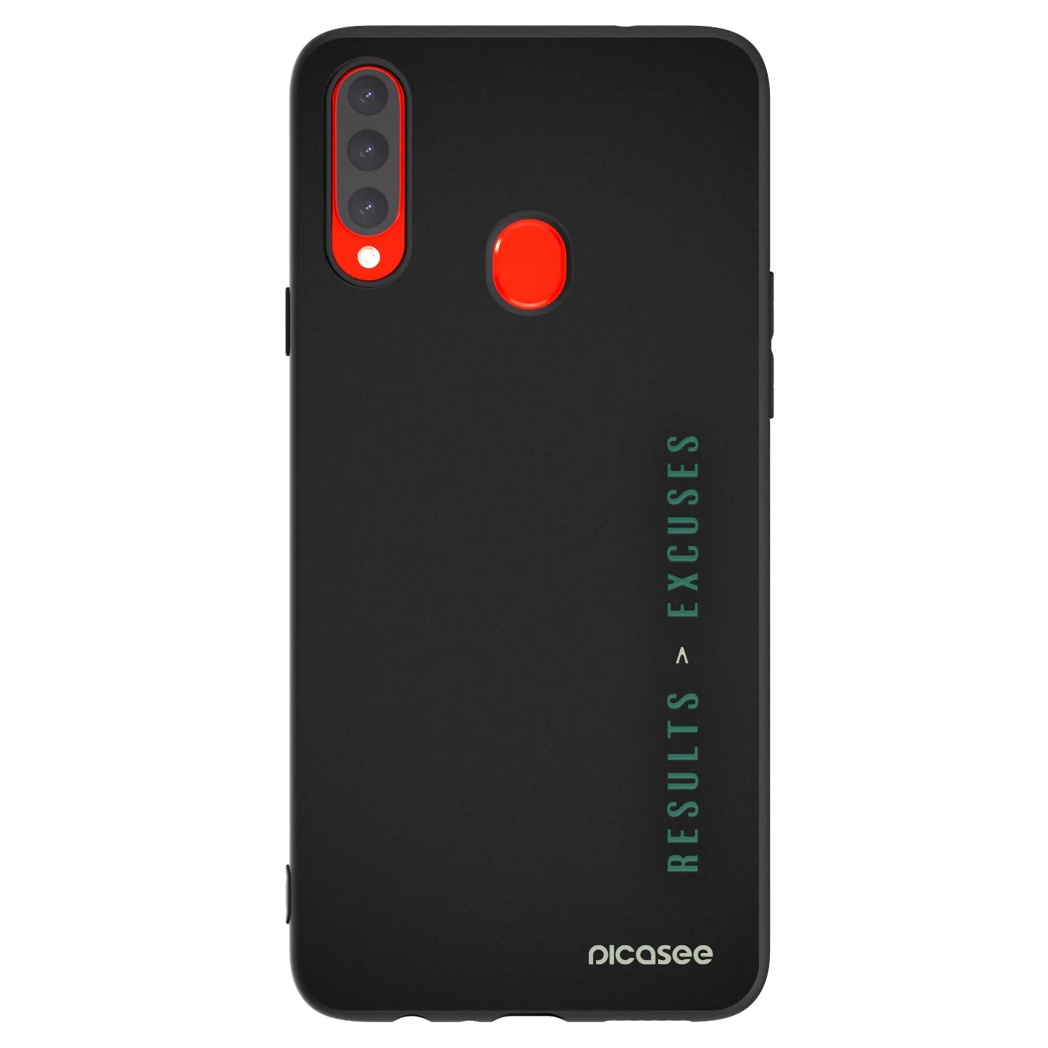 Picasee silikónový čierny obal pre Samsung Galaxy A20s - Results x Excuses