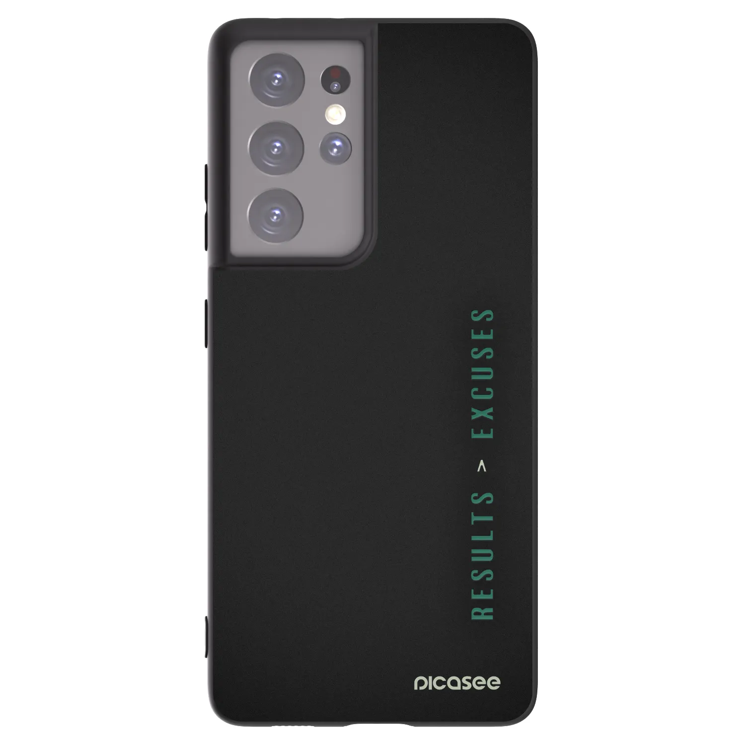 Picasee silikónový čierny obal pre Samsung Galaxy S21 Ultra 5G G998B - Results x Excuses
