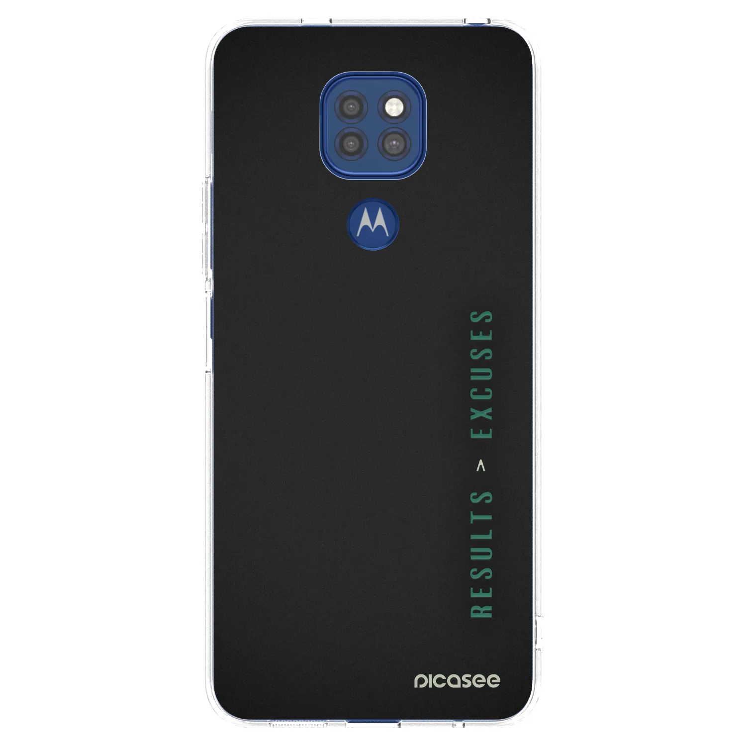 Silikónový prehľadný obal pre Motorola Moto G9 Play - Results x Excuses