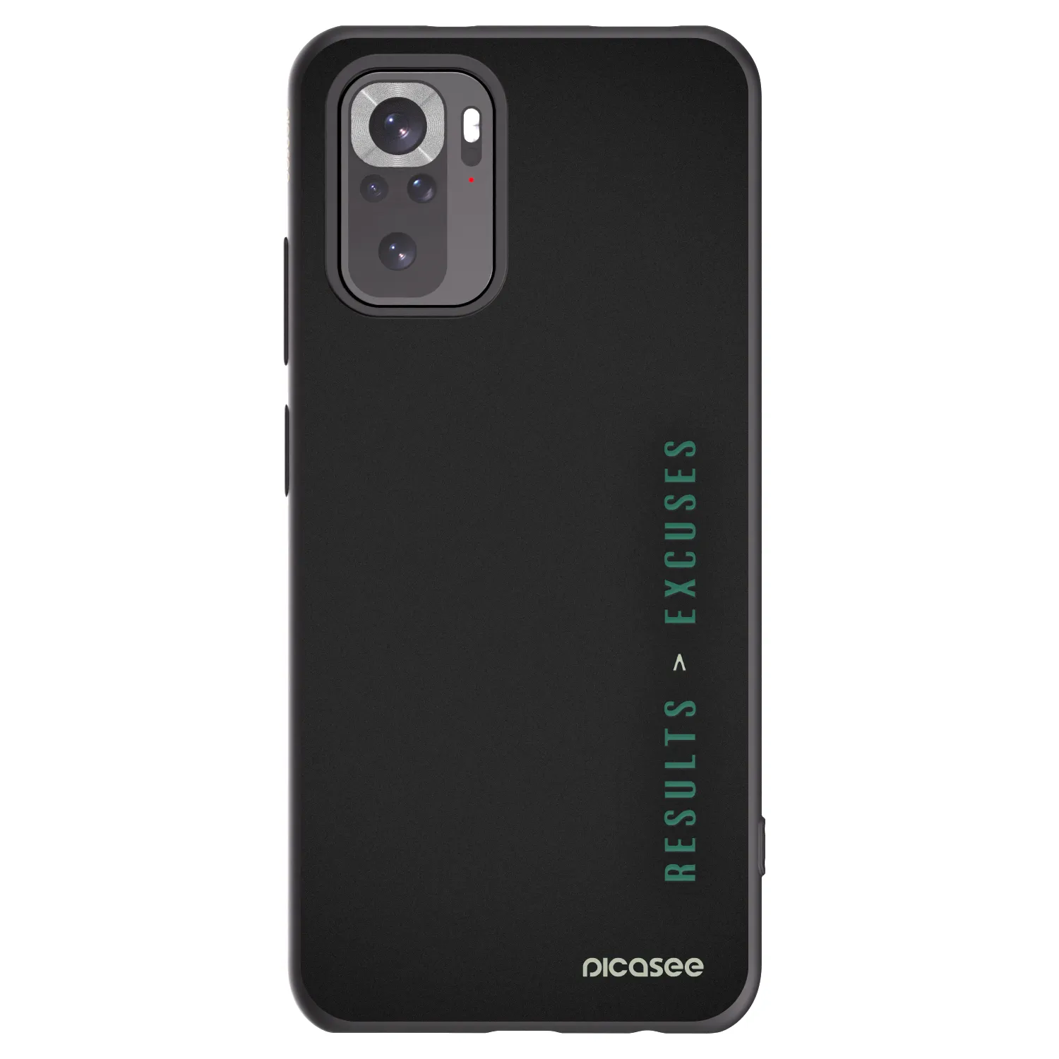 Picasee silikónový čierny obal pre Xiaomi Redmi Note 10 - Results x Excuses