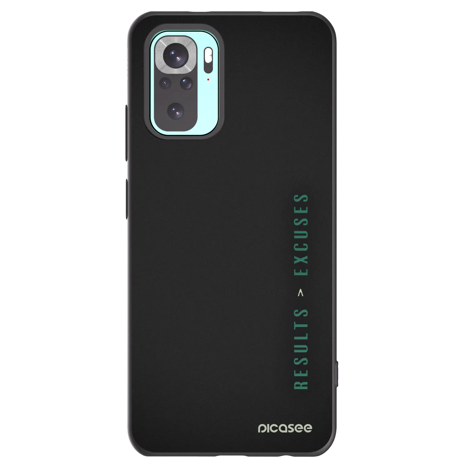 Picasee silikónový čierny obal pre Xiaomi Redmi Note 10 Pro - Results x Excuses