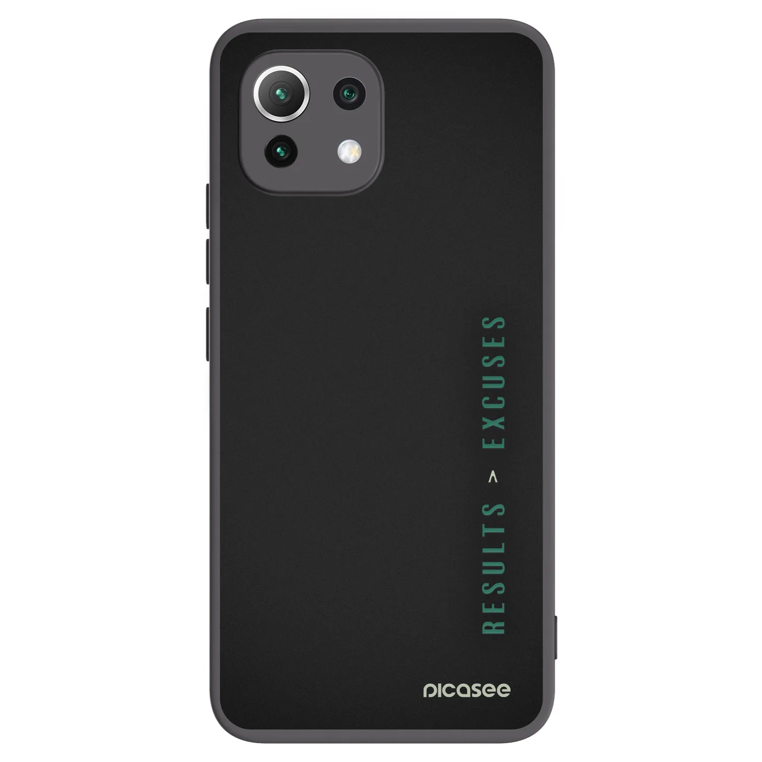 Picasee silikónový čierny obal pre Xiaomi Mi 11 Lite - Results x Excuses
