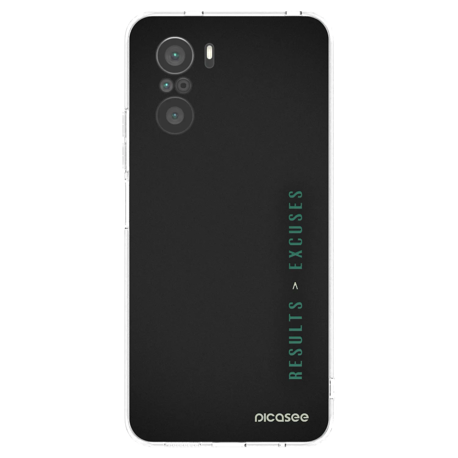 Silikónový prehľadný obal pre Xiaomi Poco F3 - Results x Excuses