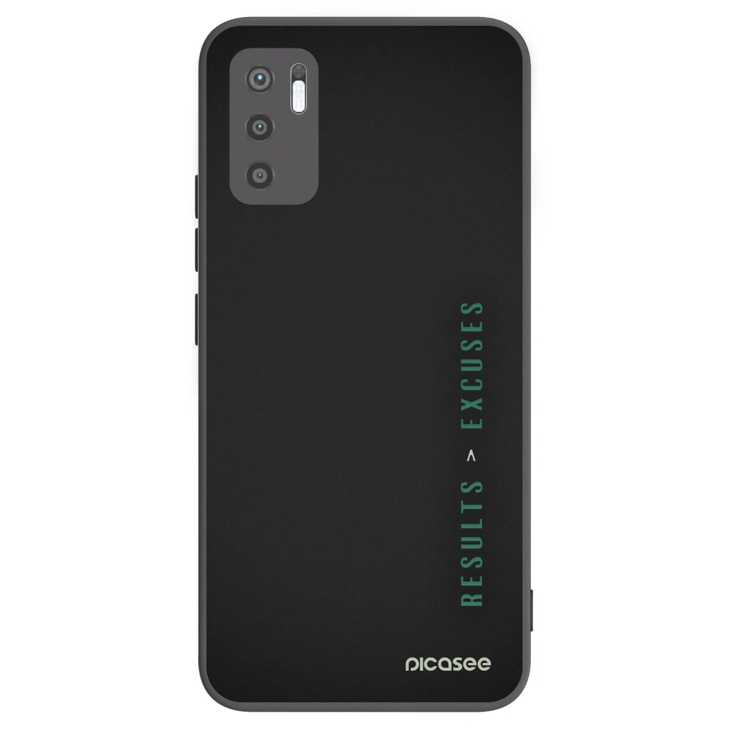 Picasee silikónový čierny obal pre Xiaomi Redmi Note 10 5G - Results x Excuses