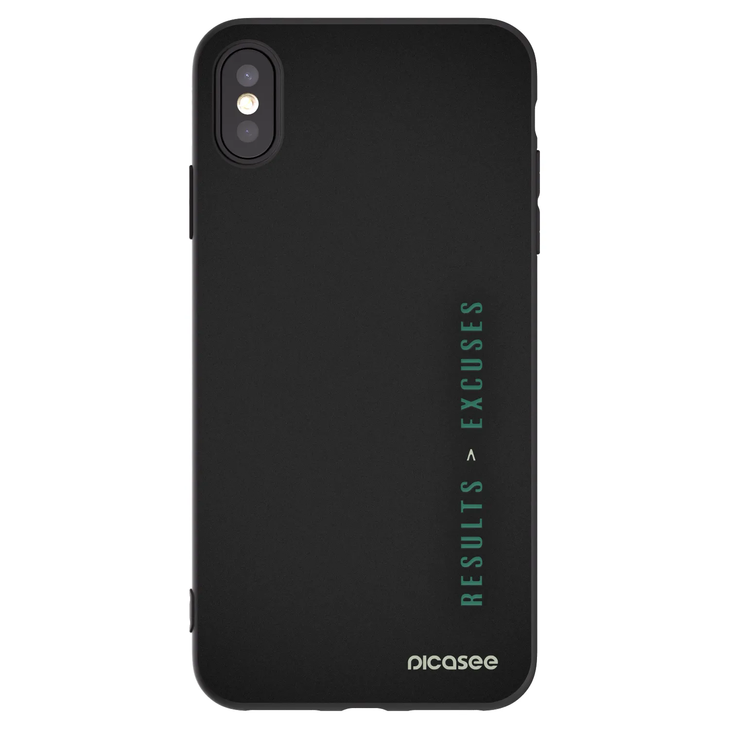 Picasee silikónový čierny obal pre Apple iPhone XS Max - Results x Excuses