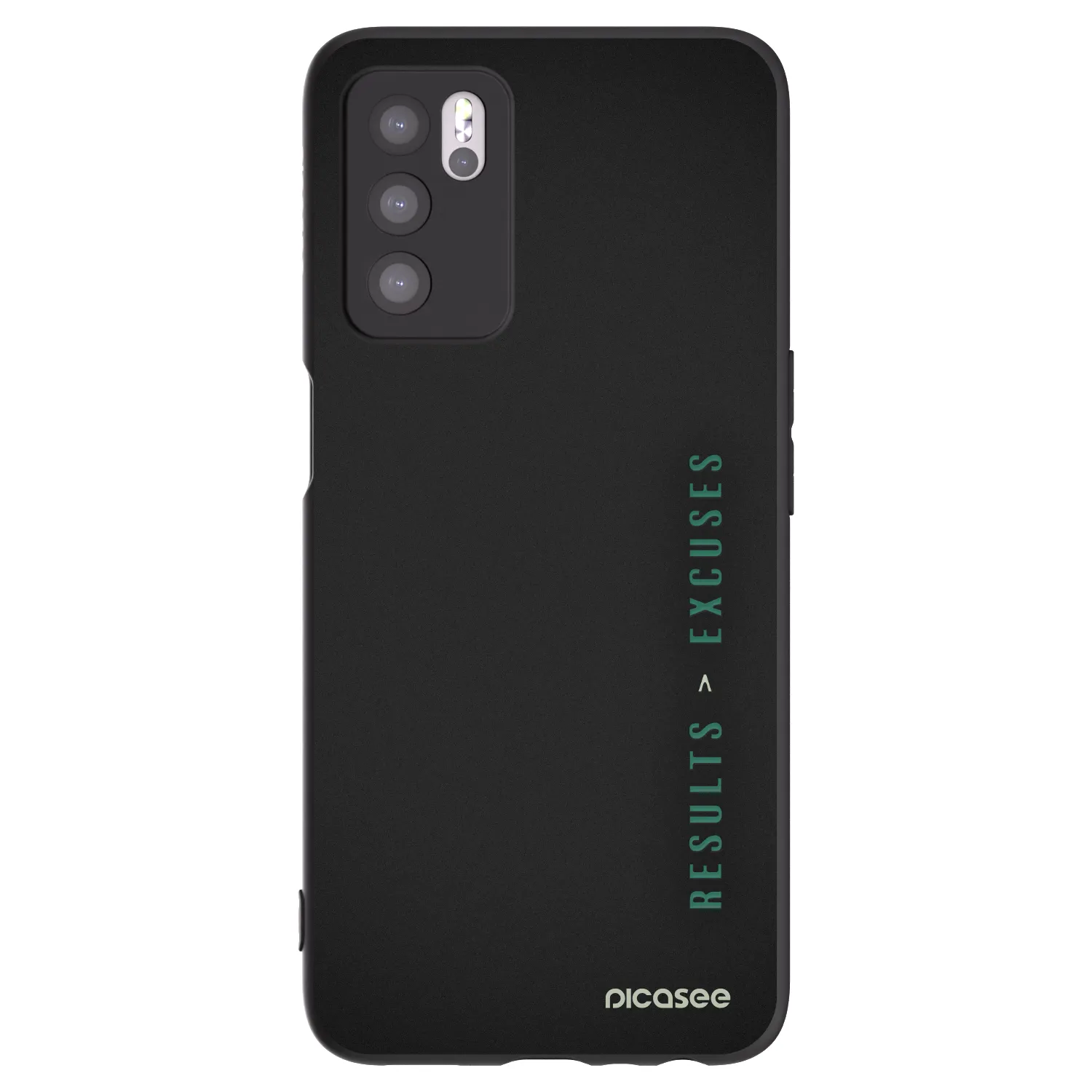Picasee silikónový čierny obal pre OPPO A16s - Results x Excuses