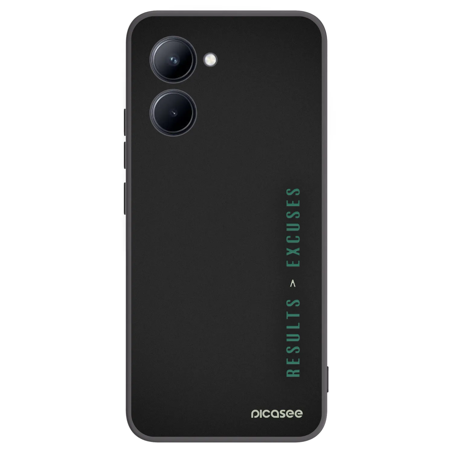 Picasee silikónový čierny obal pre Realme C33 (2023) - Results x Excuses