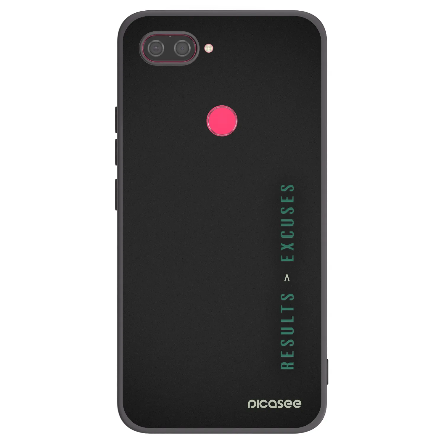 Picasee silikónový čierny obal pre Xiaomi Mi 8 Lite - Results x Excuses