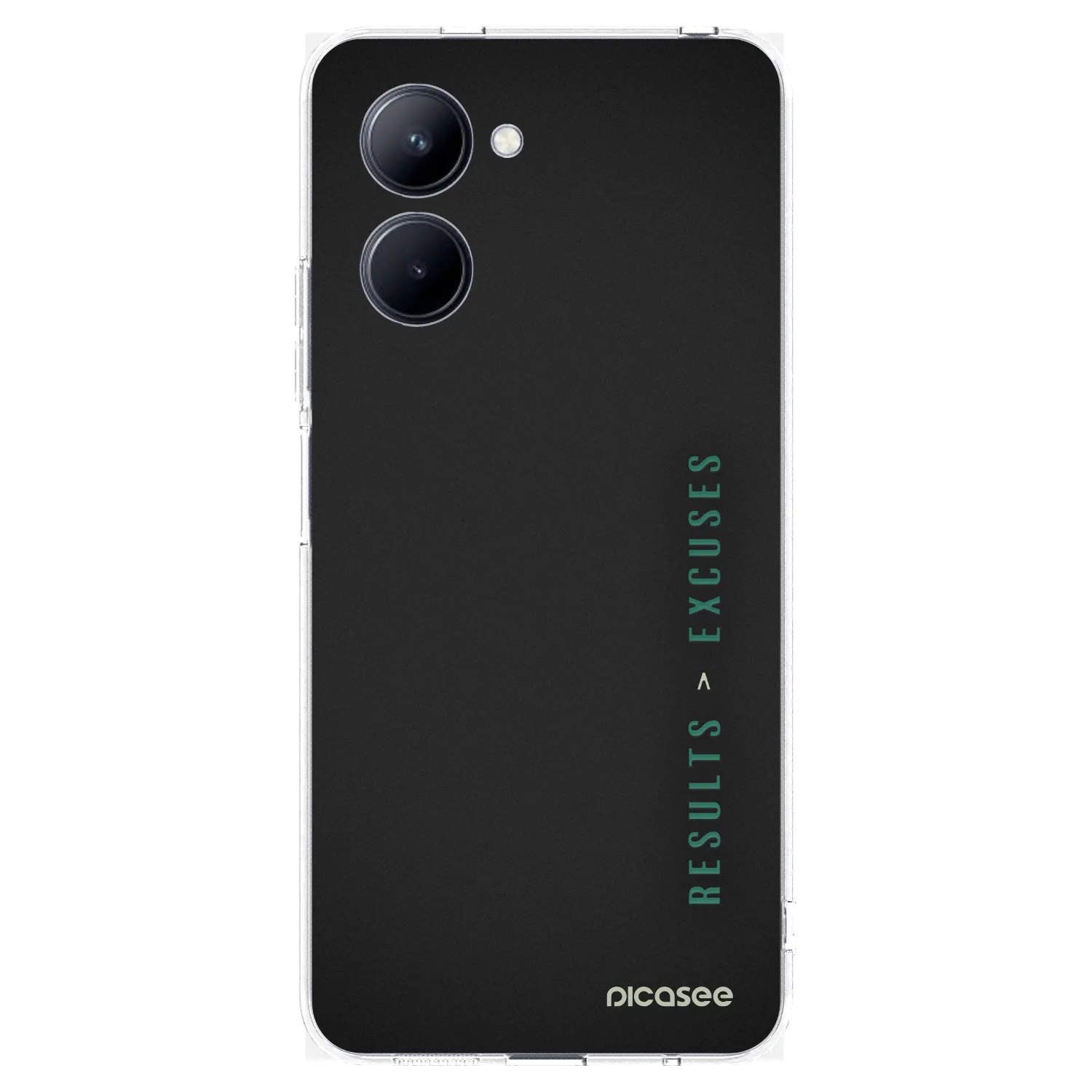 Picasee silikónový prehľadný obal pre Realme C33 (2023) - Results x Excuses