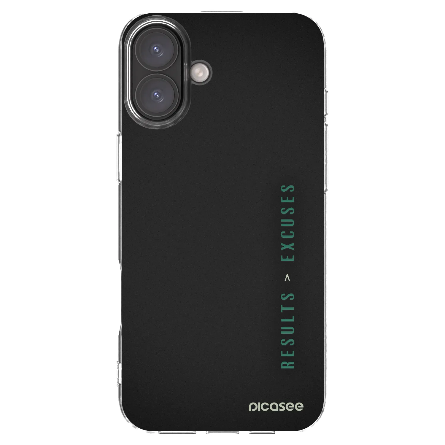 Picasee silikónový prehľadný obal pre Apple iPhone 16 Plus - Results x Excuses