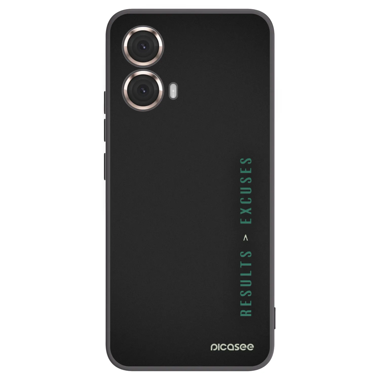 Silikónový čierny obal pre Motorola Moto G85 - Results x Excuses