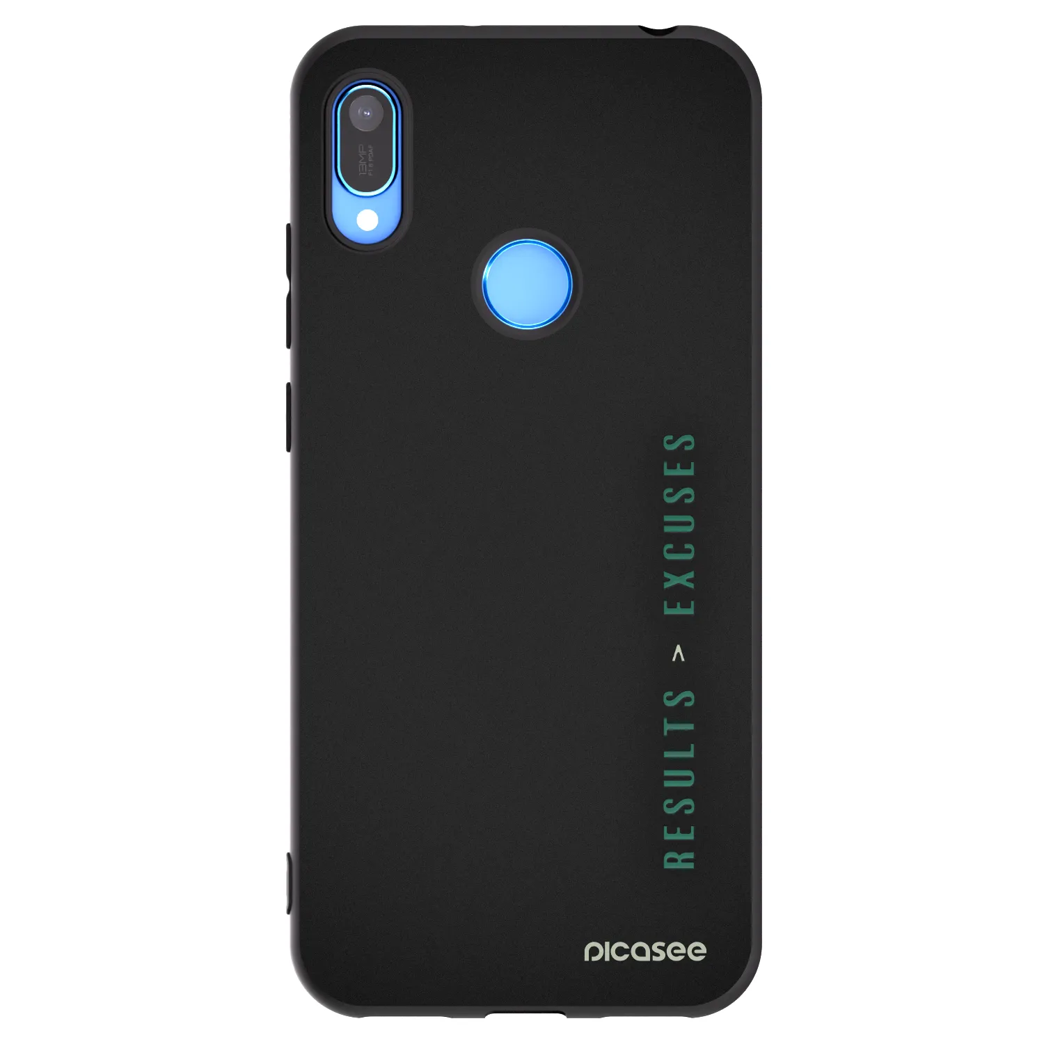 Picasee silikónový čierny obal pre Huawei Y6 2019 - Results x Excuses