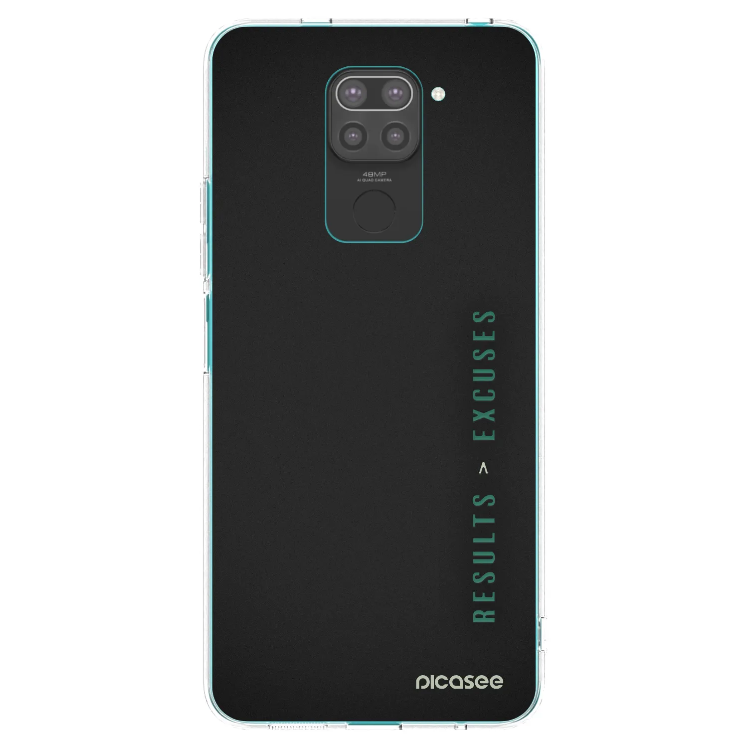 Picasee silikónový čierny obal pre Xiaomi Redmi Note 9 - Results x Excuses
