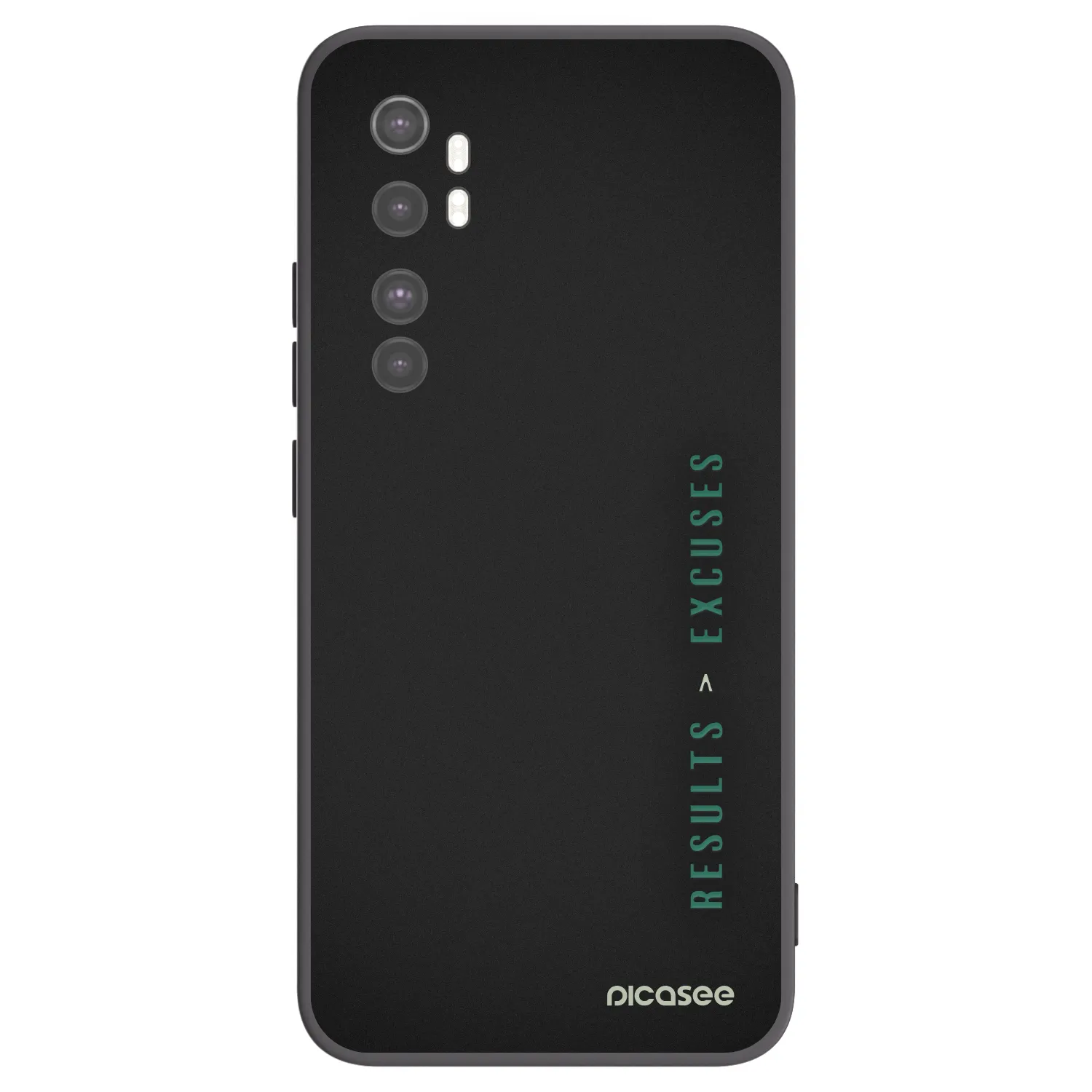 Picasee silikónový čierny obal pre Xiaomi Mi Note 10 Lite - Results x Excuses