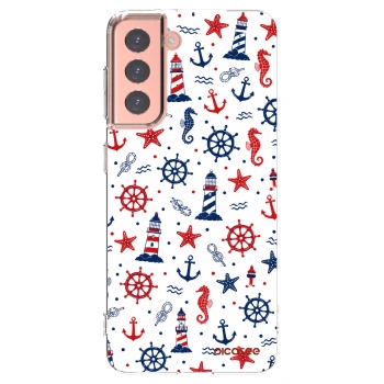 Picasee silikónový prehľadný obal pre Samsung Galaxy S21 5G G991B - Sailor Vibes